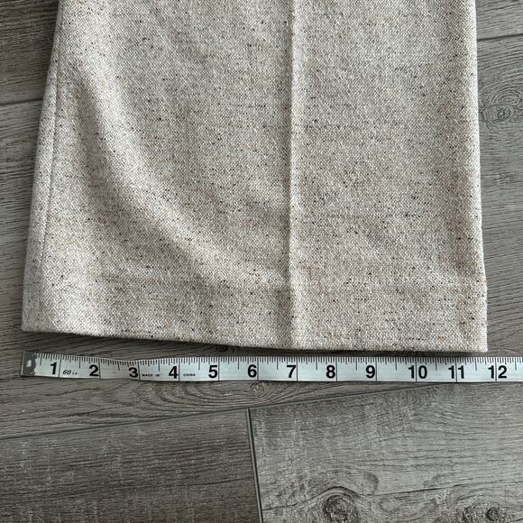 Lafayette 148 Beige Wool Blend Wide Leg Sullivan Pants Luxury Workwear Size 12 - Picture 7 of 7